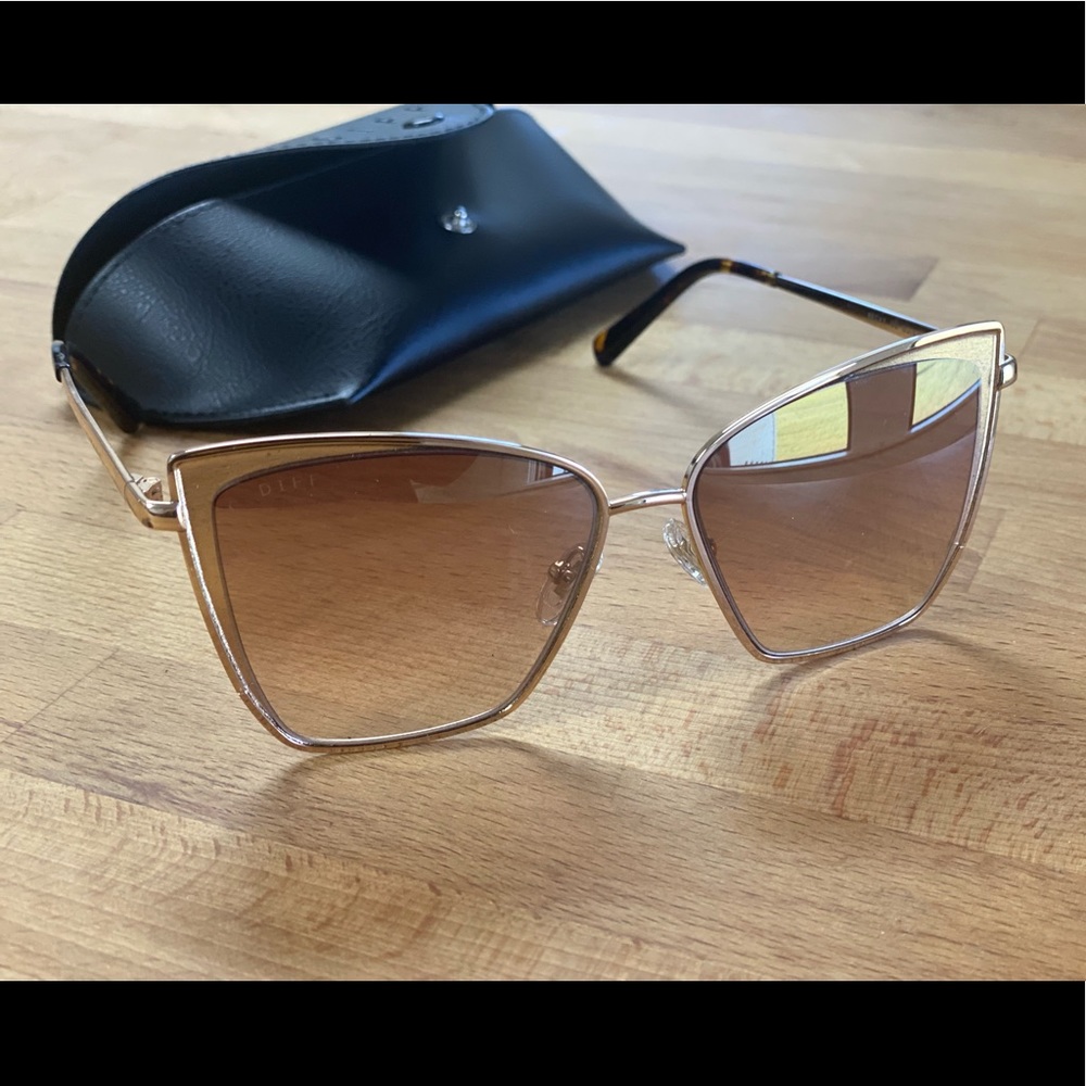 DIFF beck gold sunglasses